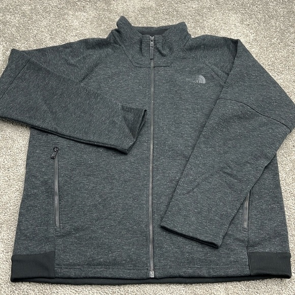 The North Face Other - The North Face Heather Black Gray Knit Zip Up Jacket Men’s XL